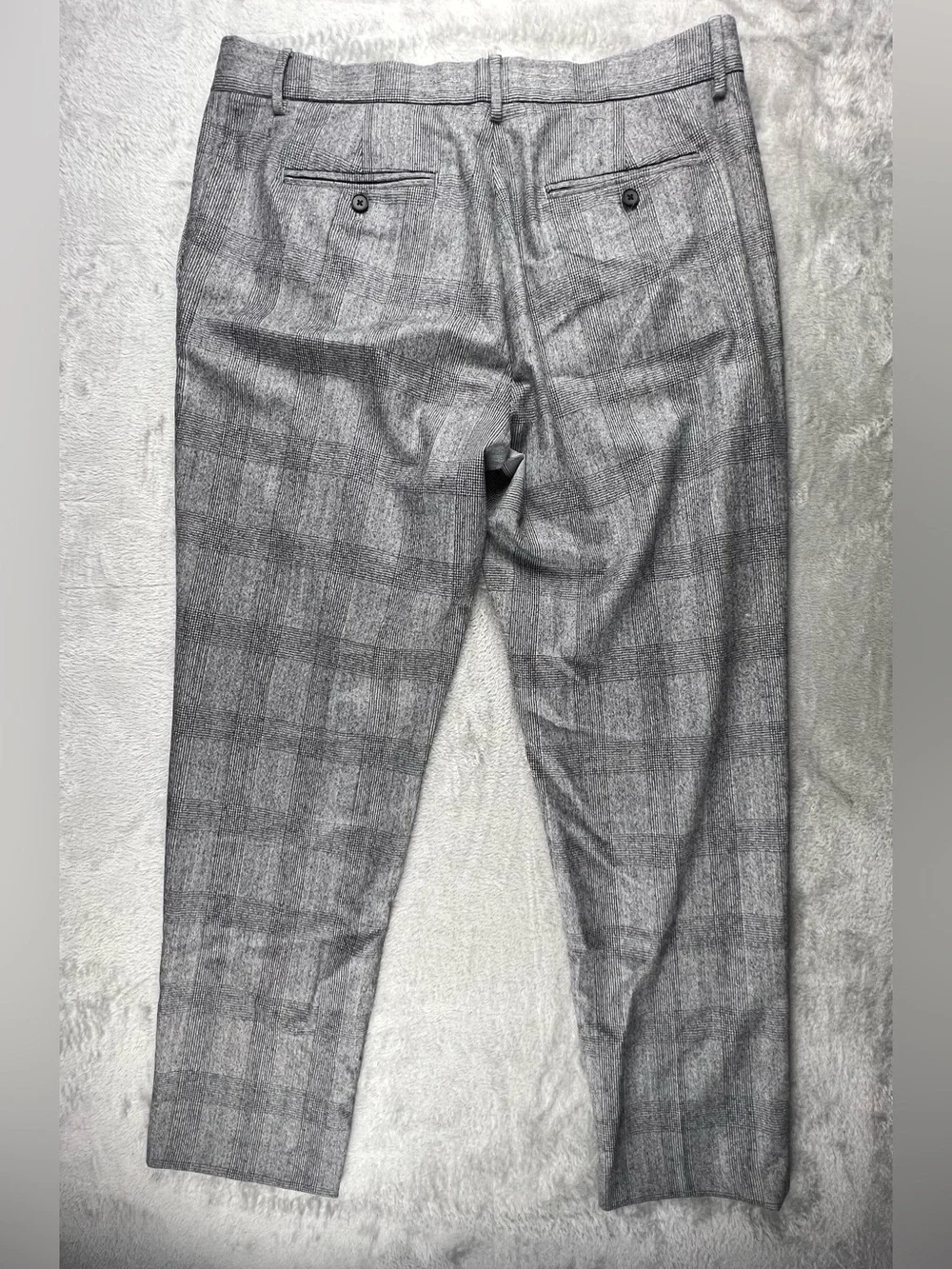 Banana Republic Pants Men 35x30 Gray Glen Plaid Vitale Barberis Wool Flannel